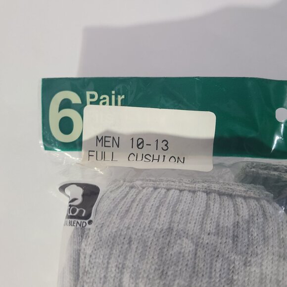 Vintage 90s Copper Creek Men's Gray Full Cushion Socks Size 10-13 6 Pair NOS - Picture 3 of 4